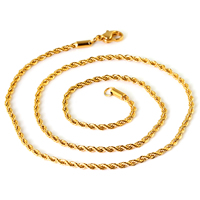 Edelstahl Kette Halskette, Seil-Kette, keine, 2.4mm, Länge:ca. 18 ZollInch, verkauft von Strang
