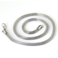 Edelstahl Kette Halskette, Maschen-Kette, originale Farbe, 4mm, Länge:ca. 19.5 ZollInch, verkauft von Strang