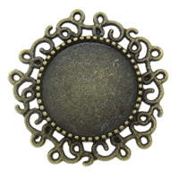 Zinc Alloy Cabochon, Flower, plated 14mm, Approx 
