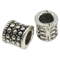 Zinc Alloy Large Hole Beads, Tube, plated nickel, lead & cadmium free Approx 5.5mm, Approx 