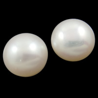 No Hole Cultured Freshwater Pearl Beads, Baroque, natural, white, 12-12.5mm Approx 0.8mm 