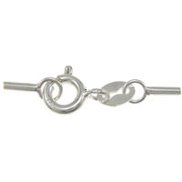 Sterling Silver Spring Ring Clasp, 925 Sterling Silver, plated, with end cap 6mm, 25mm Approx 0.5mm 