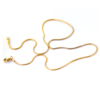 Edelstahl Kette Halskette, Schlangekette, keine, 1.2mm, Länge:ca. 17 ZollInch, verkauft von Strang