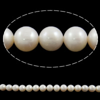 Perles de nacre rondes de culture d'eau douce, perle d'eau douce cultivée, naturel, rose, Niveau AA, 9-10mm Environ 0.8mm pouce, Vendu par brin