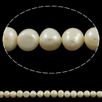 Potato Cultured Freshwater Pearl Beads, natural, white, Grade AA, 9-10mm Approx 0.8mm .5 Inch 