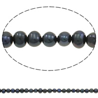 Perles de nacre rondes de culture d'eau douce, perle d'eau douce cultivée, naturel, plus de couleurs à choisir, grade A, 5-6mm Environ 0.8mm Vendu par brin