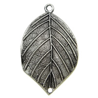 Zinc Alloy Charm Connector, Leaf Approx 1, 1.5mm, Approx 