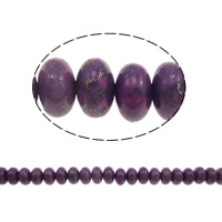 Goldader Türkis Perlen, Goldvenen Tükis, Rondell, verschiedene Größen vorhanden, violett, Bohrung:ca. 1mm, Länge:ca. 15 ZollInch, verkauft von kg