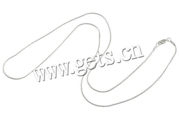 スターリングシルバーネックレスチェーン, 92.5％純度シルバー, メッキ, 異なるサイズの選択 & スネーク チェイン, 無色, 1mm, 売り手 ストランド