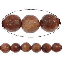 Goldstone Beads, Round & handmade faceted Approx 1-1.5mm Approx 14.5 Inch 