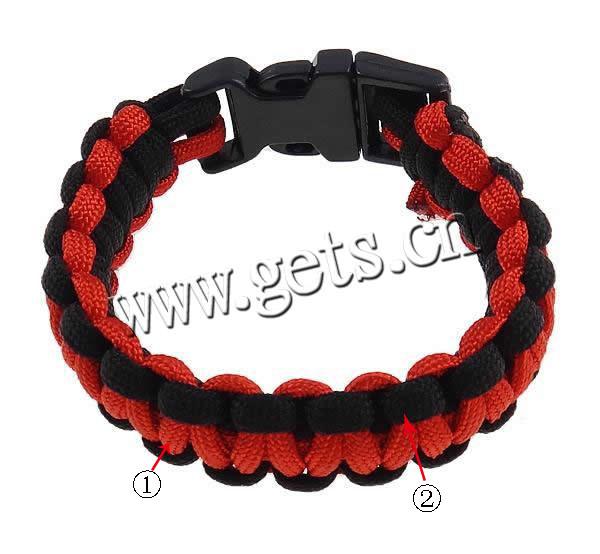 Survival Bracelets, Nylon Cord, more colors for choice, Sold By Strand