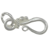 Sterling Silver Hook and Eye Clasp, 925 Sterling Silver, plated 