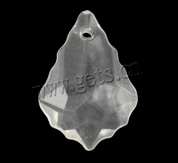 Transparent Acrylic Pendants, Leaf, faceted, more colors for choice, Sold By Bag