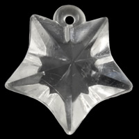Transparent Acrylic Pendants, Star Approx 1mm, Approx 