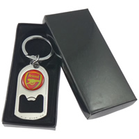Bottle Opener Key Chain, Stainless Steel, with bottle opener & with letter pattern & epoxy gel .4 Inch 