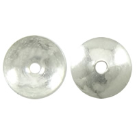 Sterling Silber Perlenkappen, 925 Sterling Silber, Dom, plattiert, keine, 4x4x1mm, Bohrung:ca. 0.4mm, verkauft von PC