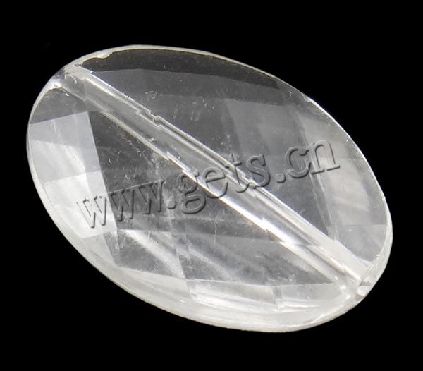 Transparent Acrylic Beads, Flat Oval, faceted, more colors for choice, Sold By Bag
