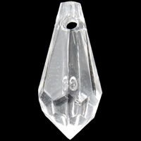 Transparent Acrylic Pendants, Icicle, faceted 