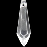 Transparent Acrylic Pendants, Icicle, faceted 
