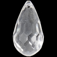 Transparent Acrylic Pendants, Teardrop, faceted Approx 2mm, Approx 