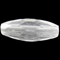 透明なアクリル・ビーズ, アクリル, 卵形, 透明的 & 切り面, 無色 穴:約 2mm, 約 2500パソコン/バッグ, 売り手 バッグ