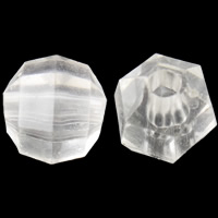 Perles acryliques transparentes, Acrylique, tambour, facettes, plus de couleurs à choisir Environ 3mm, Environ Vendu par sac