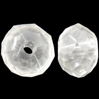 Transparent Acrylic Beads, Rondelle, faceted 