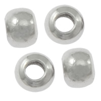 Sterling Silver Seamless Beads, 925 Sterling Silver, Rondelle, plated Approx 1mm 