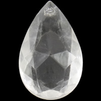 Transparent Acrylic Pendants, Teardrop, faceted Approx 3mm, Approx 