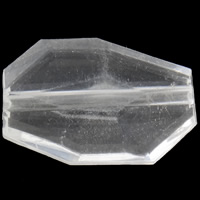 透明なアクリル・ビーズ, アクリル, 多角形, 透明的 & 切り面, 無色 穴:約 3mm, 約 120パソコン/バッグ, 売り手 バッグ