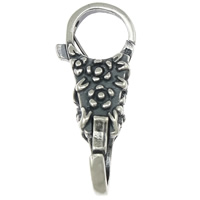 Sterling Silver Lobster Claw Clasp, Thailand Sterling Silver, with flower pattern 