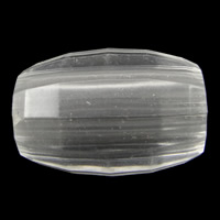 Transparent Acrylic Beads, Drum, faceted Approx 6mm, Approx 
