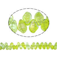 Leaf Crystal Beads, AB color plated Inch, 50/Strand 