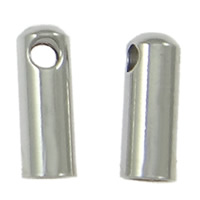 Stainless Steel End Caps, Tube, durable, original color, 7*2.5mm Approx 1.6mm 