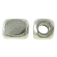 Zinc Alloy Jewelry Beads, Rectangle, plated Approx 1.5mm, Approx 