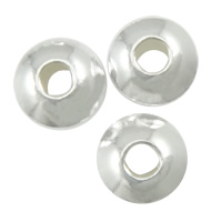 Sterling Silber Spacer Perlen, 925 Sterling Silber, Rondell, plattiert, keine, 3.5x3.5x1.8mm, Bohrung:ca. 1mm, verkauft von PC
