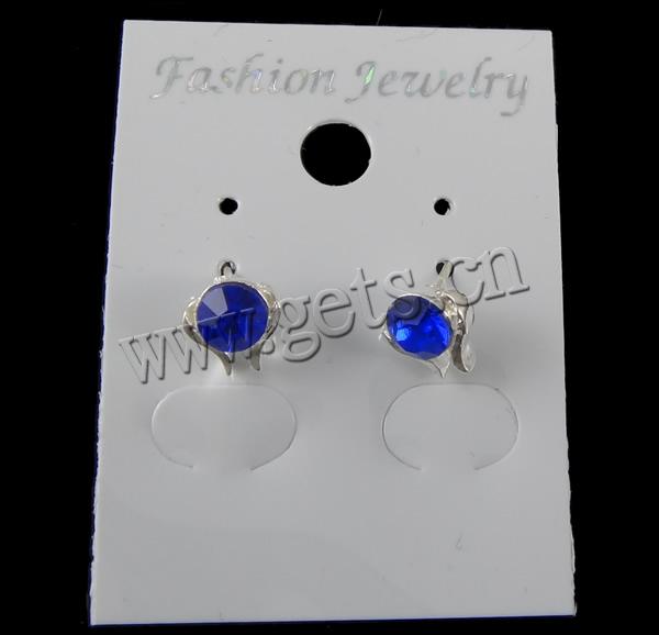 Earring Display Card, Plastic, Rectangle, Customized, 30x40mm, 1000PCs/Bag, Sold By Bag