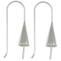 Sterling Silver Hook Earwire, 925 Sterling Silver, sterling silver earring hook, plated 31mm, 1mm Approx 5mm 