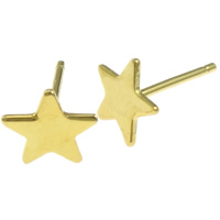 Sterling Silver Stud Earring, 925 Sterling Silver, sterling silver post pin, Star, plated 0.8mm 