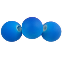 Rubberized Acrylic Beads, Round, fluorescent Approx 2-3mm 