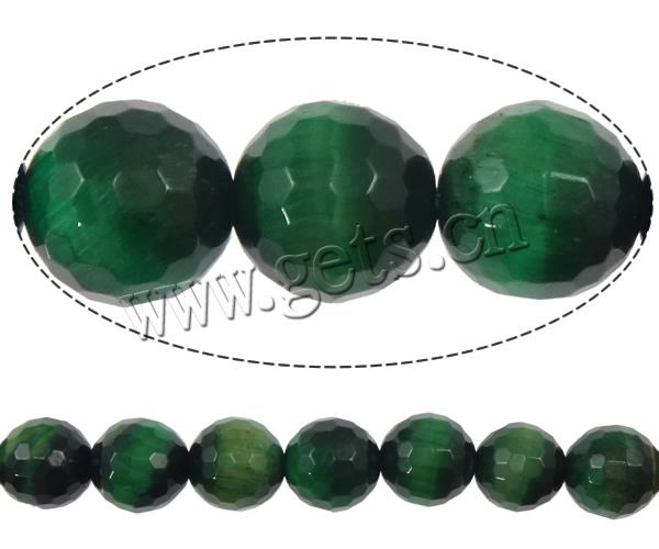 Tiger Eye Beads, Round, more sizes for choice & faceted, green, Length:15 Inch, Sold By Strand