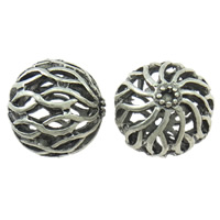 Zinc Alloy Hollow Beads, Round, plated nickel, lead & cadmium free, 18mm Approx 1.5mm 