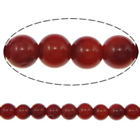 Perles en corail naturel, Rond, rouge, grade AAA, 2-3mm Environ 0.5mm pouce, Environ Vendu par brin