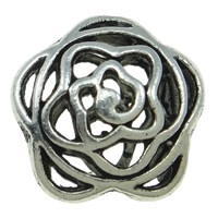 Zinc Alloy Hollow Beads, Flower, plated Approx 2mm 