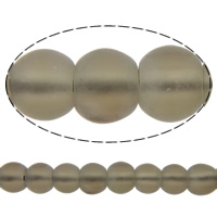 Natürliche Rauchquarz Perlen, rund, verschiedene Größen vorhanden & satiniert, Länge:16 ZollInch, verkauft von Strang