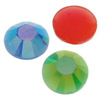 Faceted Resin Cabochon, Cone, AB color plated, flat back & jelly style 