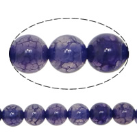 Natürliche Drachen Venen Achat Perlen, Drachenvenen Achat, rund, Weitere Größen für Wahl, violett, Bohrung:ca. 1-1.5mm, Länge:ca. 15 ZollInch, verkauft von Strang