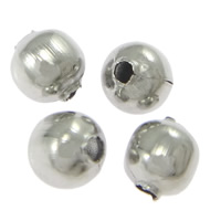 Edelstahl Crimp Perlen, 304 Edelstahl, rund, hohl, originale Farbe, 3.2mm, Bohrung:ca. approx 1.3mm, 100000PCs/Tasche, verkauft von Tasche