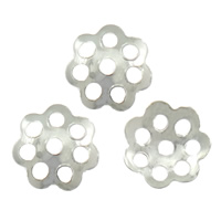 Sterling Silver Bead Caps, 925 Sterling Silver, Flower, plated, hollow 
