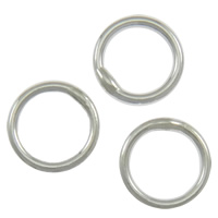 Sterling Silber geschlossenen Sprung Ring, 925 Sterling Silber, Kreisring, plattiert, keine, 6x6x0.8mm, verkauft von PC
